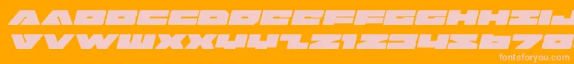 Шрифт badaxeexpandital – розовые шрифты на оранжевом фоне