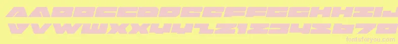 badaxeexpandital Font – Pink Fonts on Yellow Background