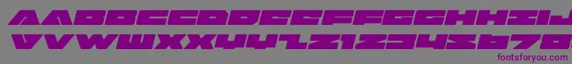 badaxeexpandital Font – Purple Fonts on Gray Background