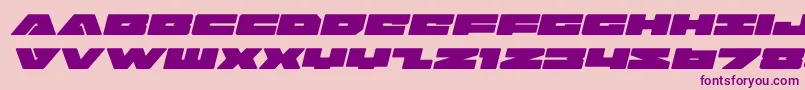 badaxeexpandital-fontti – violetit fontit vaaleanpunaisella taustalla