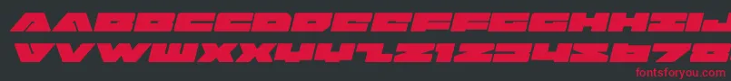 badaxeexpandital Font – Red Fonts on Black Background