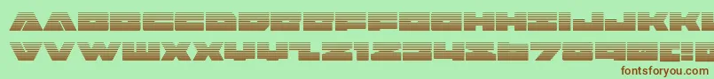 badaxegrad Font – Brown Fonts on Green Background