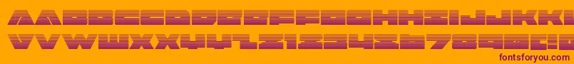 badaxegrad Font – Purple Fonts on Orange Background