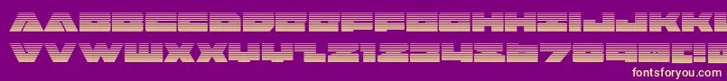 badaxegrad-Schriftart – Gelbe Schriften auf violettem Hintergrund