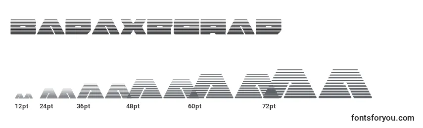 Badaxegrad (120476) Font Sizes