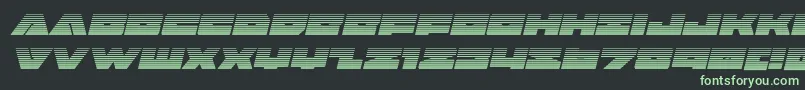 badaxegradital-fontti – vihreät fontit mustalla taustalla