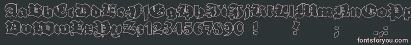 Шрифт GrobehandO – розовые шрифты на чёрном фоне