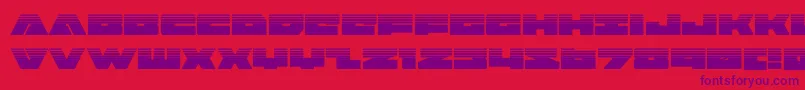 badaxehalf Font – Purple Fonts on Red Background