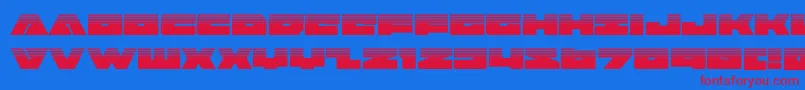 フォントbadaxehalf – 赤い文字の青い背景