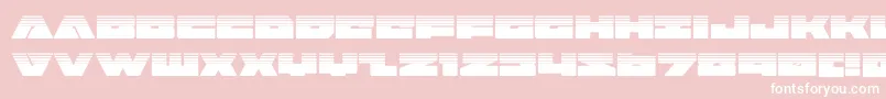 badaxehalf-Schriftart – Weiße Schriften auf rosa Hintergrund