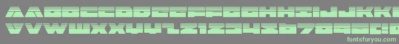 Fonte badaxehalf – fontes verdes em um fundo cinza