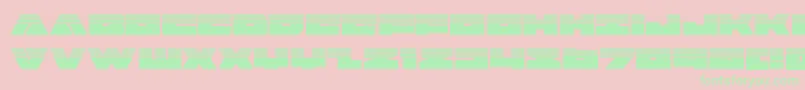 badaxehalf-fontti – vihreät fontit vaaleanpunaisella taustalla