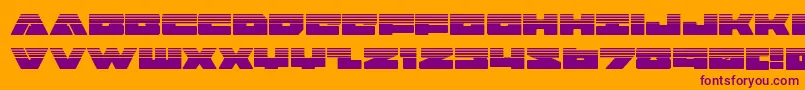 badaxehalf Font – Purple Fonts on Orange Background