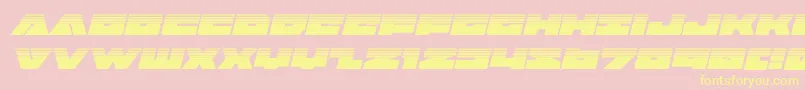badaxehalfital Font – Yellow Fonts on Pink Background