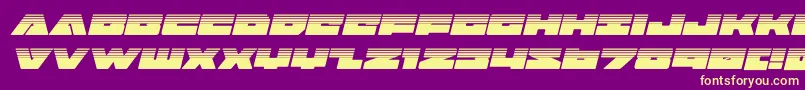 badaxehalfital Font – Yellow Fonts on Purple Background