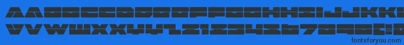 badaxelaser Font – Black Fonts on Blue Background