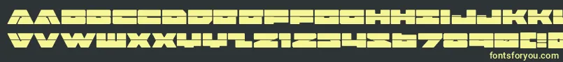 Czcionka badaxelaser – żółte czcionki na czarnym tle