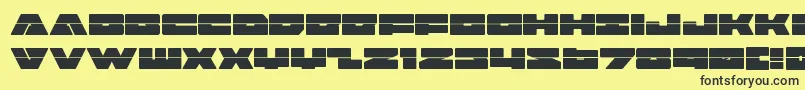 badaxelaser Font – Black Fonts on Yellow Background