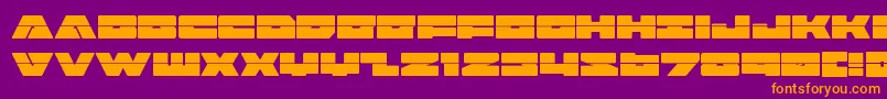 badaxelaser Font – Orange Fonts on Purple Background