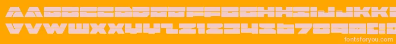 badaxelaser Font – Pink Fonts on Orange Background