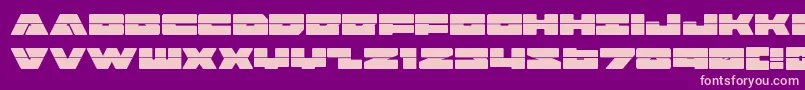 badaxelaser Font – Pink Fonts on Purple Background