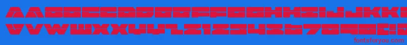 badaxelaser Font – Red Fonts on Blue Background