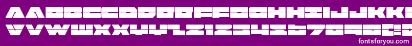 badaxelaser Font – White Fonts on Purple Background