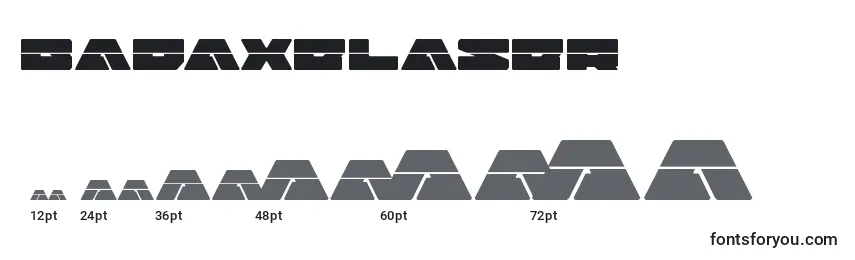 Badaxelaser (120487) Font Sizes