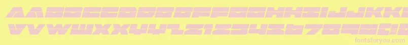 badaxelaserital Font – Pink Fonts on Yellow Background