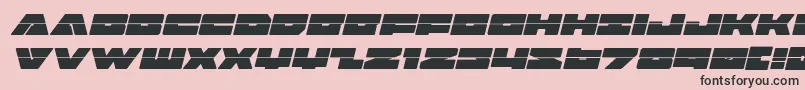 badaxelaserital-Schriftart – Schwarze Schriften auf rosa Hintergrund