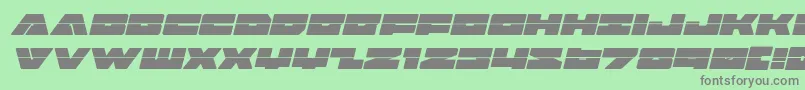 フォントbadaxelaserital – 緑の背景に灰色の文字