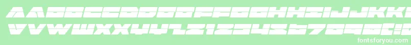 badaxelaserital-Schriftart – Weiße Schriften auf grünem Hintergrund