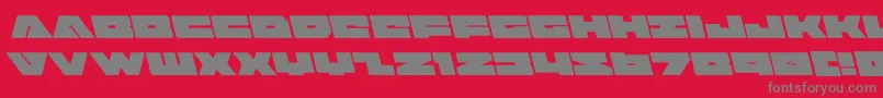Czcionka badaxeleft – szare czcionki na czerwonym tle