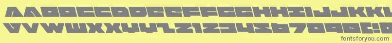 badaxeleft Font – Gray Fonts on Yellow Background