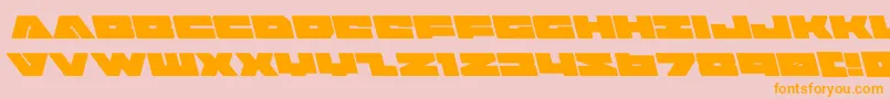 badaxeleft Font – Orange Fonts on Pink Background