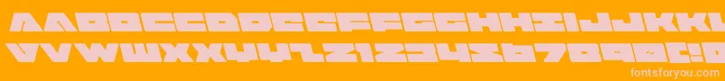Шрифт badaxeleft – розовые шрифты на оранжевом фоне