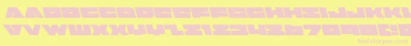Шрифт badaxeleft – розовые шрифты на жёлтом фоне