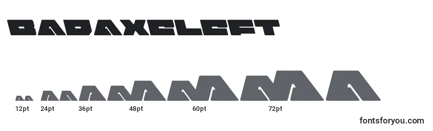 Badaxeleft (120490) Font Sizes