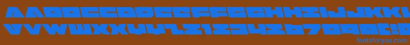 badaxeleft Font – Blue Fonts on Brown Background