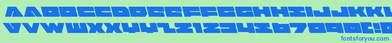 badaxeleft Font – Blue Fonts on Green Background