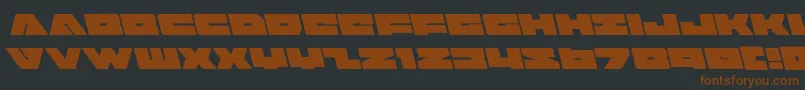 badaxeleft-fontti – ruskeat fontit mustalla taustalla