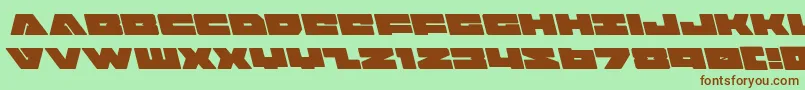 badaxeleft Font – Brown Fonts on Green Background