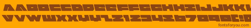 badaxeleft Font – Brown Fonts on Orange Background