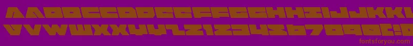 badaxeleft Font – Brown Fonts on Purple Background