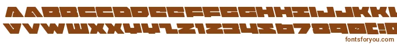 badaxeleft-fontti – ruskeat fontit valkoisella taustalla