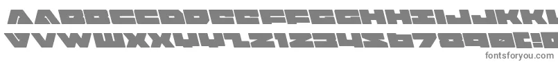 badaxeleft-fontti – harmaat kirjasimet valkoisella taustalla