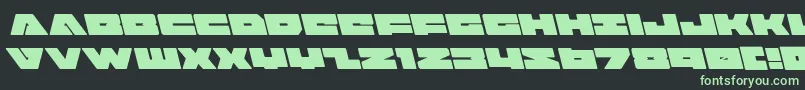 badaxeleft Font – Green Fonts on Black Background