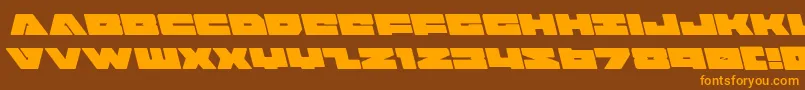 badaxeleft Font – Orange Fonts on Brown Background