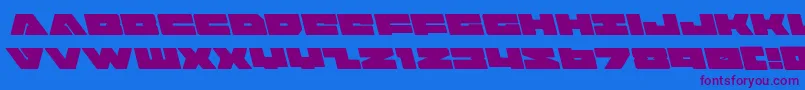 badaxeleft Font – Purple Fonts on Blue Background