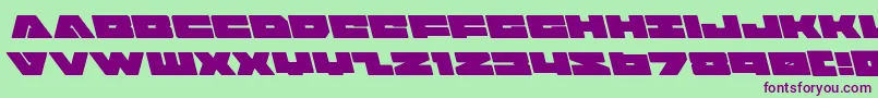 badaxeleft Font – Purple Fonts on Green Background